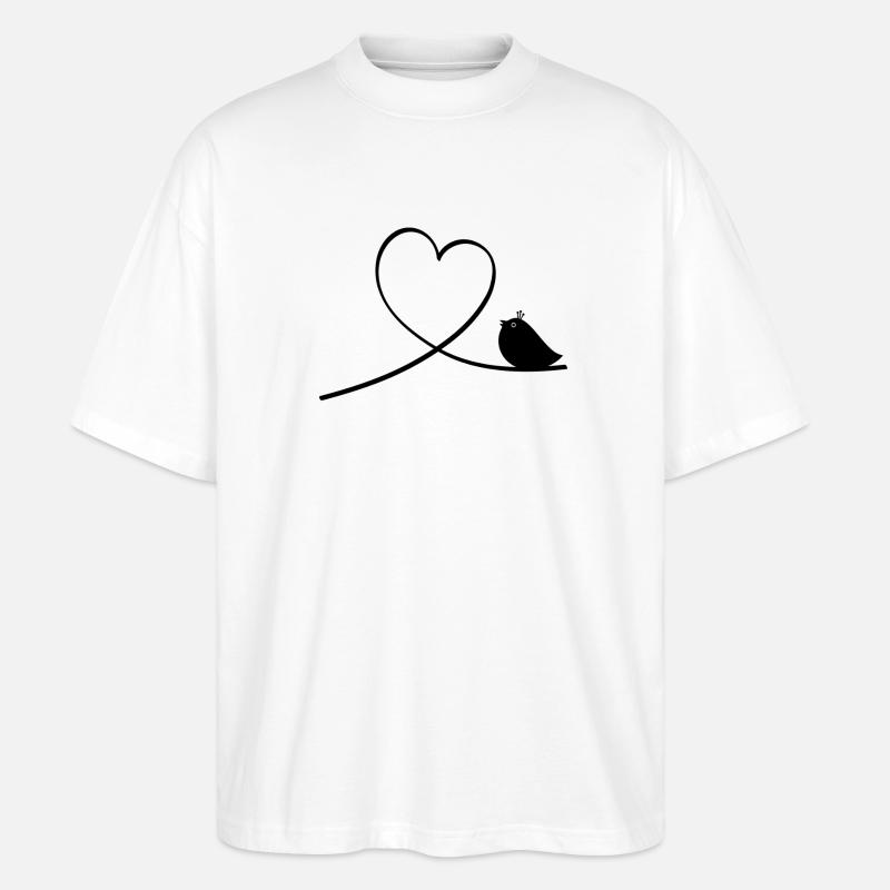 Vogel - Stanley/Stella Oversized Unisex Bio T-Shirt Blaster 2.0 - Weiß