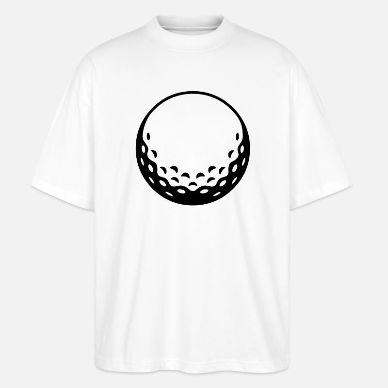 Golfball - einfärbbar - Stanley/Stella Oversized Unisex Bio T-Shirt Blaster 2.0 - Weiß