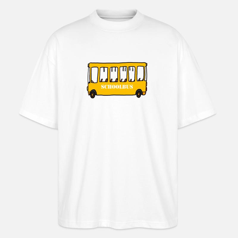 Schoolbus - Stanley/Stella Oversized Unisex Bio T-Shirt Blaster 2.0 - Weiß