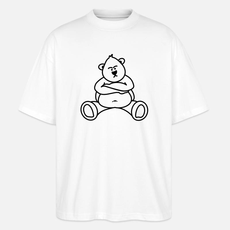 Offensé Ours / Ours [v1 1c] - T-shirt bio Blaster 2.0 coupe oversize Stanley/Stella Unisexe - blanc