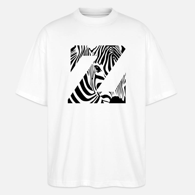 Zebra Mix Mono Black - Stanley/Stella Oversized Unisex Bio T-Shirt Blaster 2.0 - Weiß