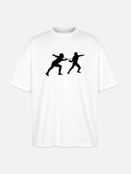 fechten - Stanley/Stella Oversized Unisex Organic T-shirt Blaster 2.0 - white