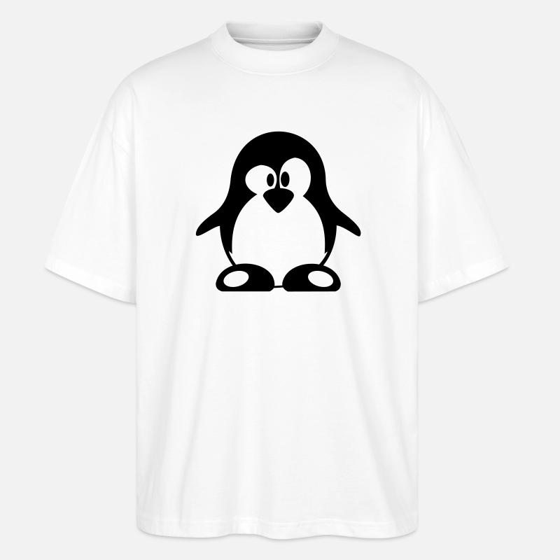 pinguin - Stanley/Stella Oversized Unisex Bio T-Shirt Blaster 2.0 - Weiß
