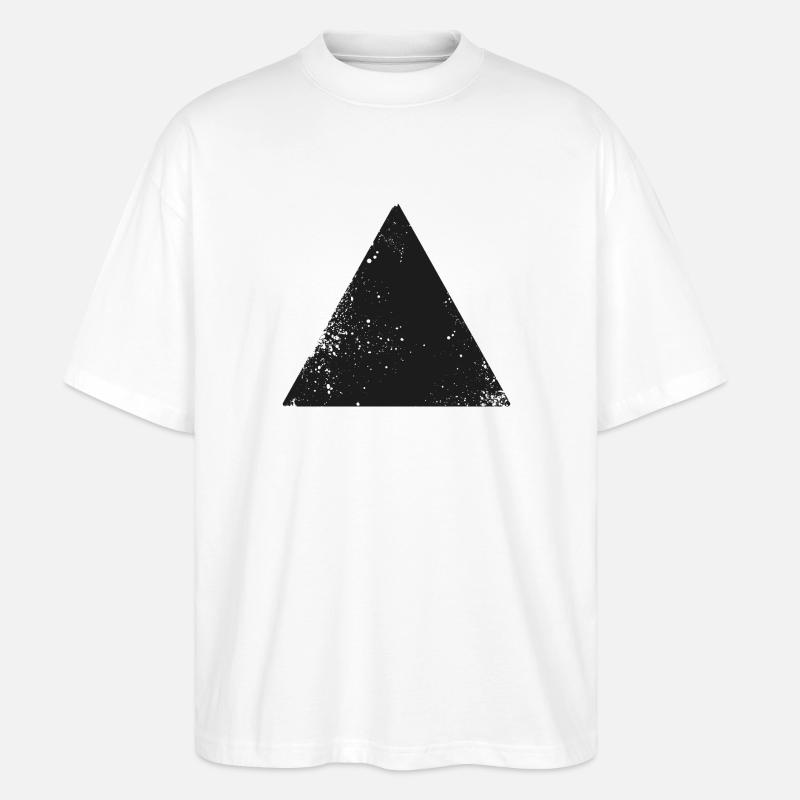 hippie triangle symbole de forme - T-shirt bio Blaster 2.0 coupe oversize Stanley/Stella Unisexe - blanc