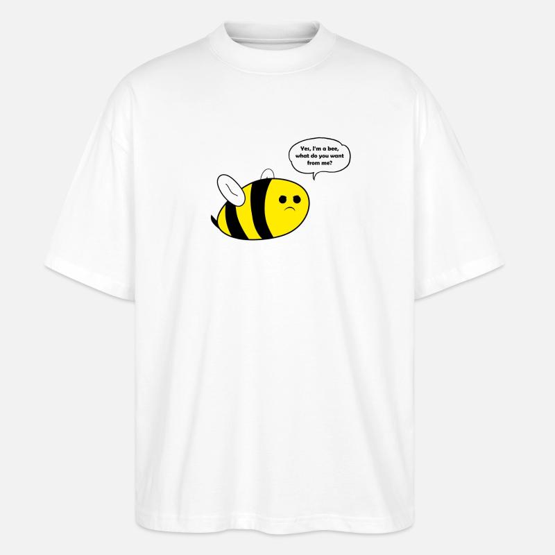 Thick bee bee gift - Stanley/Stella Oversized Unisex Organic T-shirt Blaster 2.0 - white