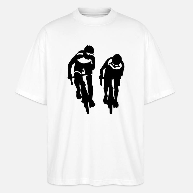 Rennrad - Stanley/Stella Oversized Unisex Bio T-Shirt Blaster 2.0 - Weiß