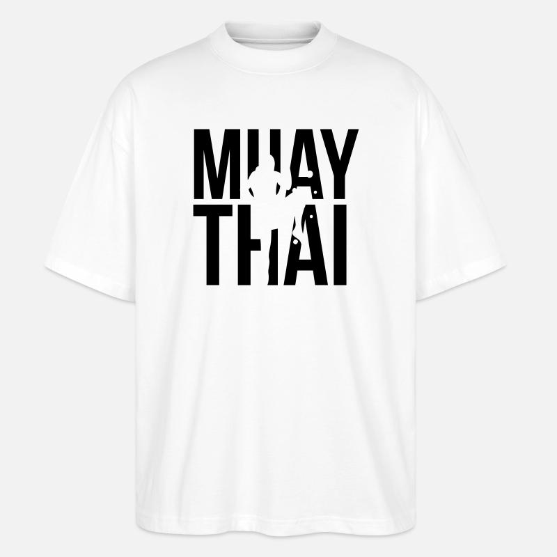muay thai - Stanley/Stella Oversized Unisex Organic T-shirt Blaster 2.0 - white