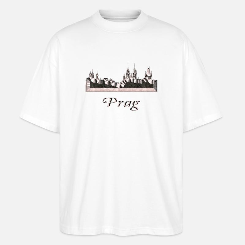 Prag - Stanley/Stella Oversized Unisex Bio T-Shirt Blaster 2.0 - Weiß