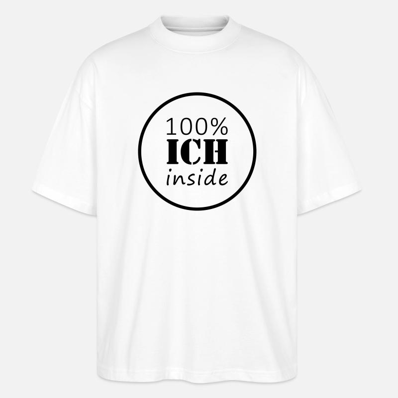 100% ich inside | Kreis - Stanley/Stella Oversized Unisex Bio T-Shirt Blaster 2.0 - Weiß