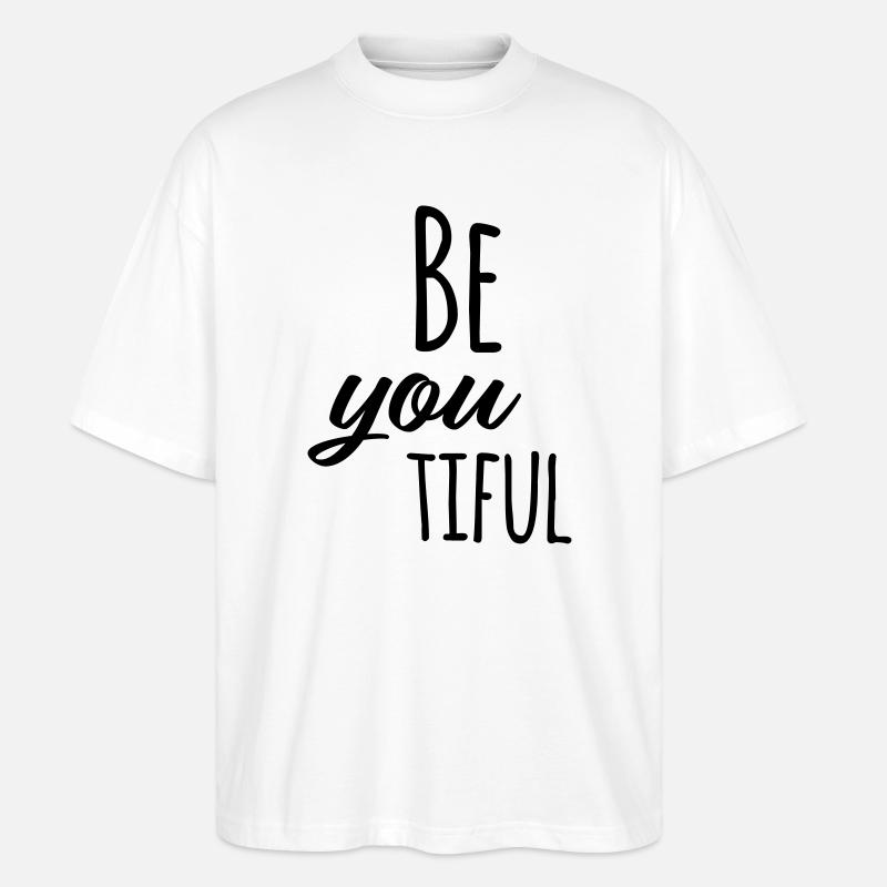 beYOUtiful - Stanley/Stella Oversized Unisex Bio T-Shirt Blaster 2.0 - Weiß