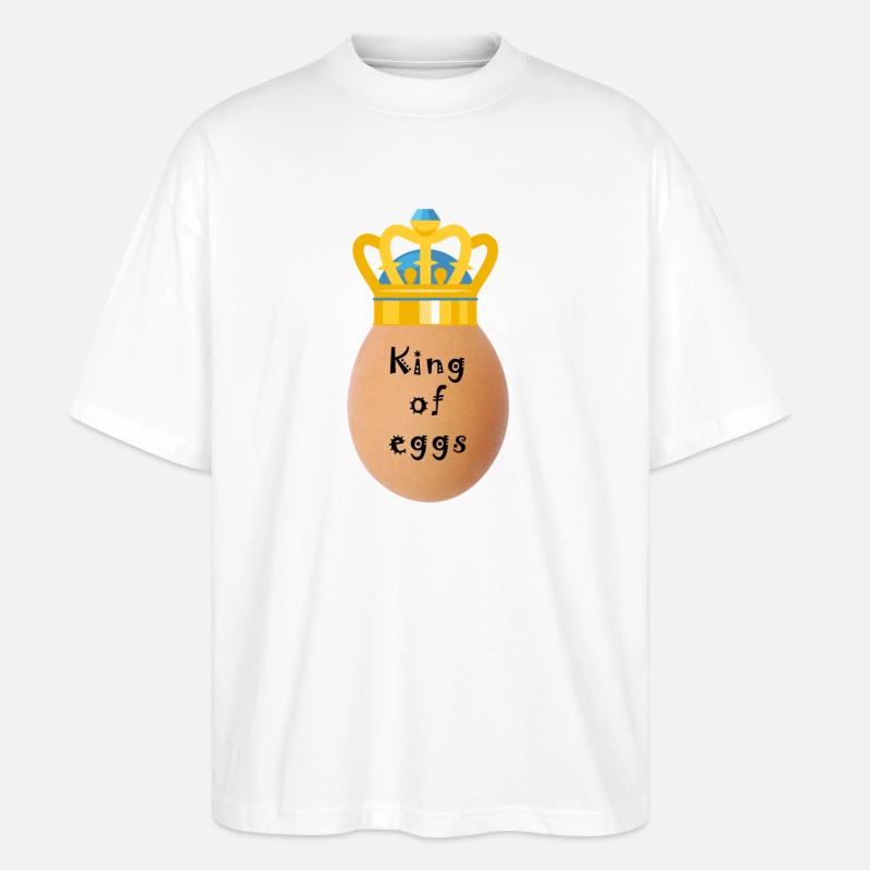 König der Eier Krone - Stanley/Stella Oversized Unisex Bio T-Shirt Blaster 2.0 - Weiß