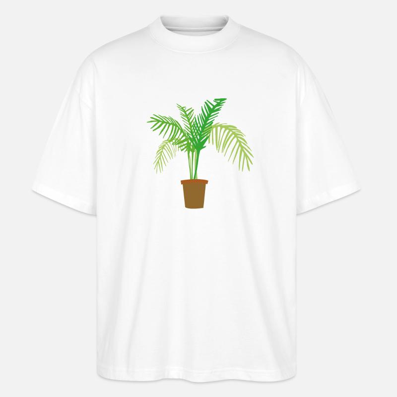 palm tree - Stanley/Stella Oversized Unisex Bio T-Shirt Blaster 2.0 - Weiß
