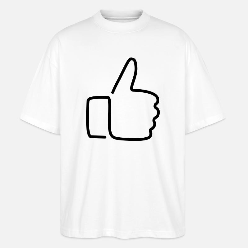 Daumen hoch! - Stanley/Stella Oversized Unisex Bio T-Shirt Blaster 2.0 - Weiß