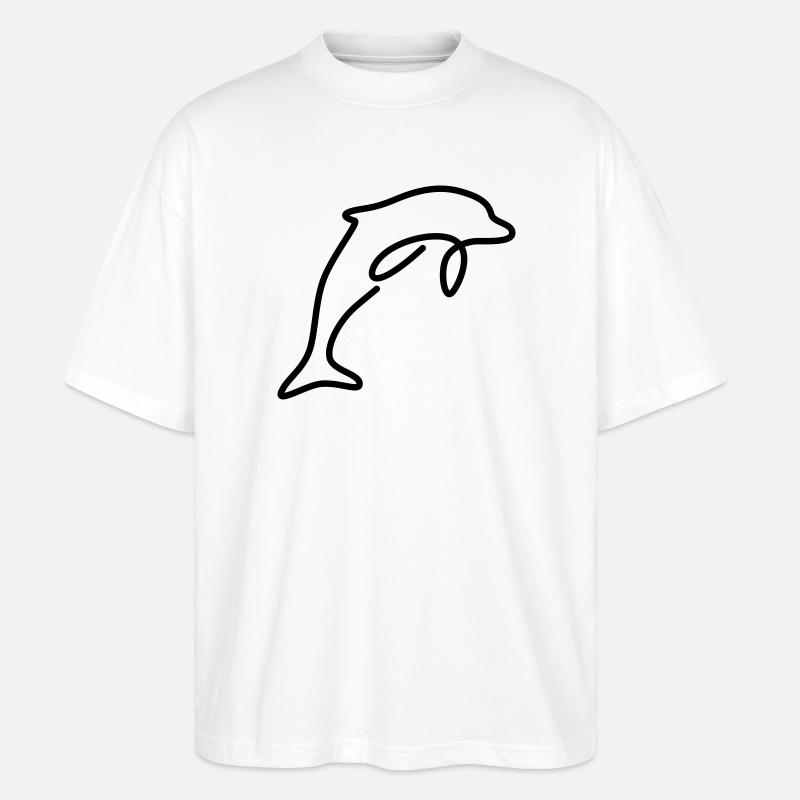 Delfin - Stanley/Stella Oversized Unisex Bio T-Shirt Blaster 2.0 - Weiß