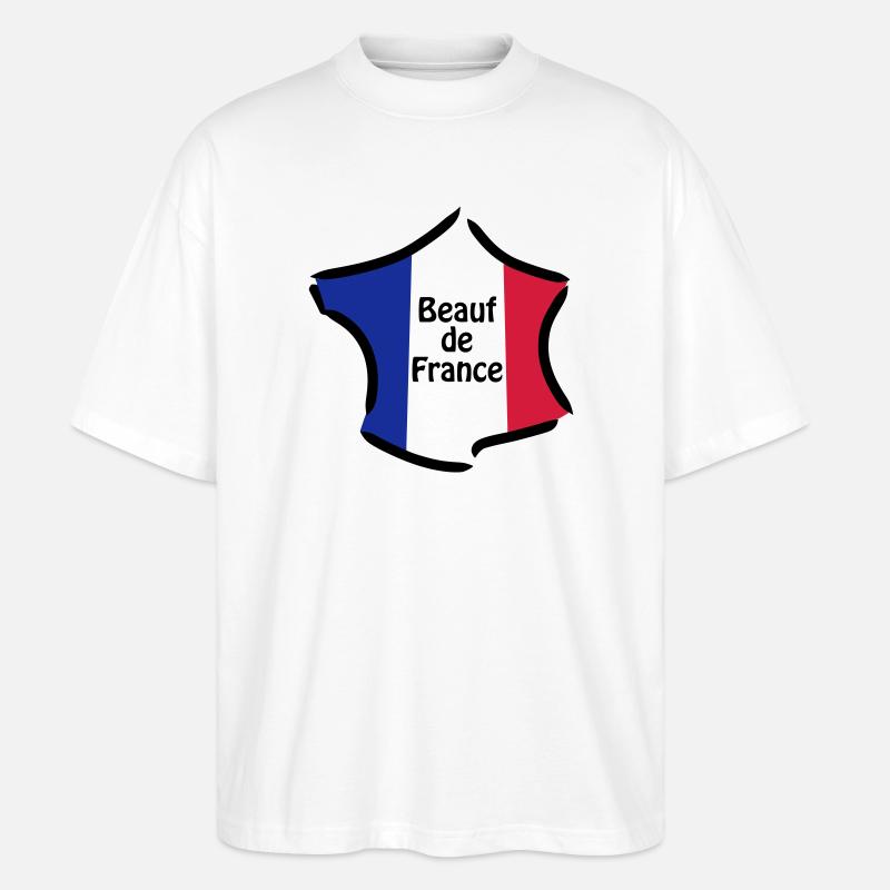 Redneck Frankreich - Stanley/Stella Oversized Unisex Bio T-Shirt Blaster 2.0 - Weiß