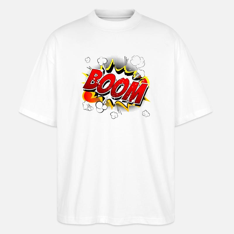 Boom Comic Graphic - T-shirt bio Blaster 2.0 coupe oversize Stanley/Stella Unisexe - blanc