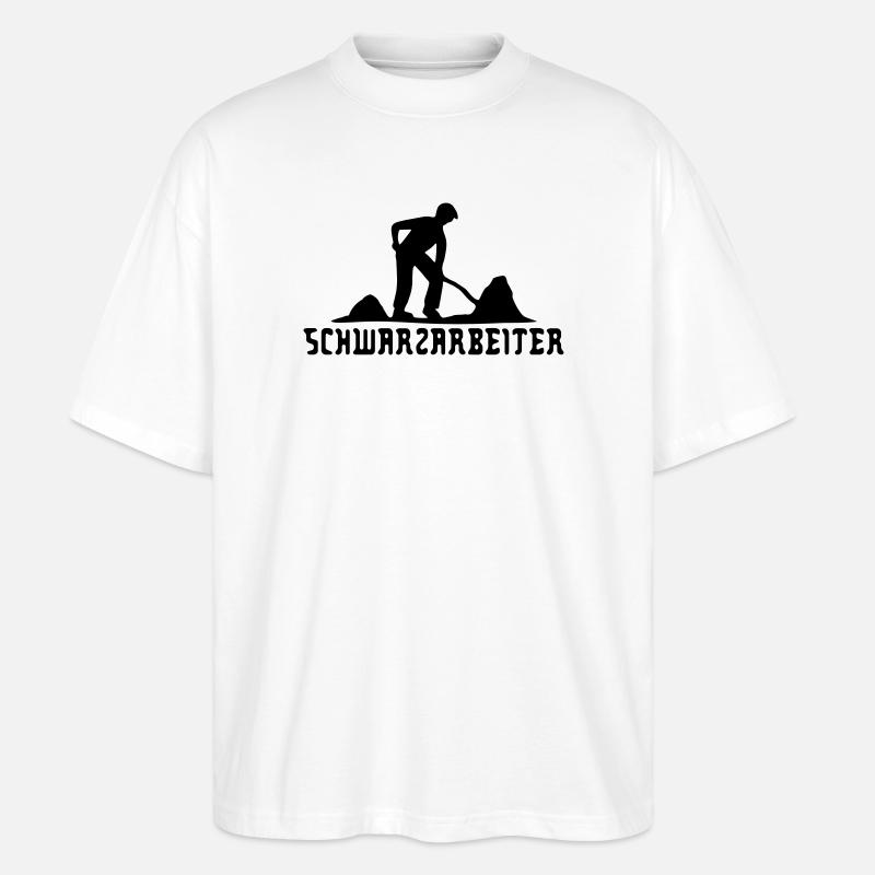 Schwarzarbeiter - Stanley/Stella Oversized Unisex Bio T-Shirt Blaster 2.0 - Weiß