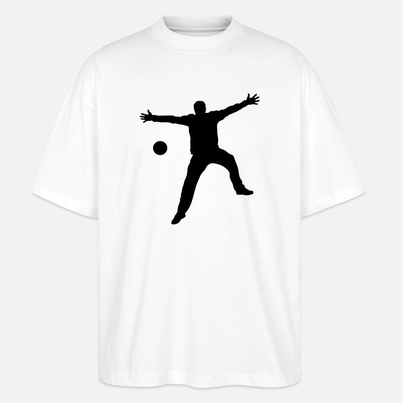 Handball Torwart - Stanley/Stella Oversized Unisex Bio T-Shirt Blaster 2.0 - Weiß