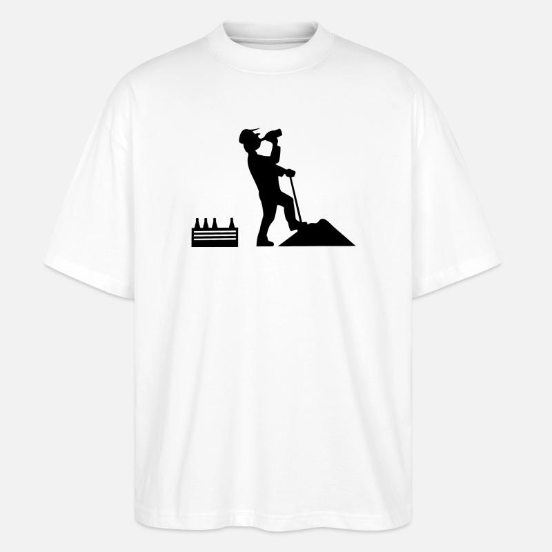 Construction worker - Stanley/Stella Oversized Unisex Organic T-shirt Blaster 2.0 - white