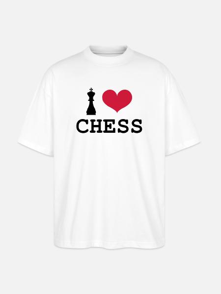 I Love Chess - T-shirt bio Blaster 2.0 coupe oversize Stanley/Stella Unisexe - blanc