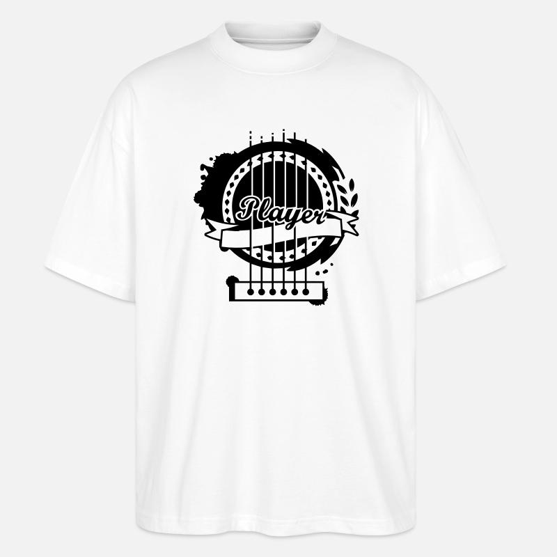 Schallloch einer Gitarre - Stanley/Stella Oversized Unisex Bio T-Shirt Blaster 2.0 - Weiß