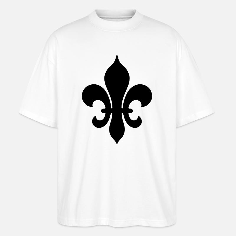 Medieval Fleur de Lis - Stanley/Stella Oversized Unisex Organic T-shirt Blaster 2.0 - white
