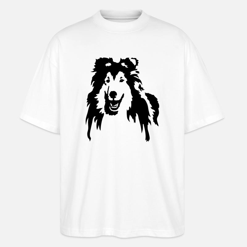 Collie - Stanley/Stella Oversized Unisex Bio T-Shirt Blaster 2.0 - Weiß