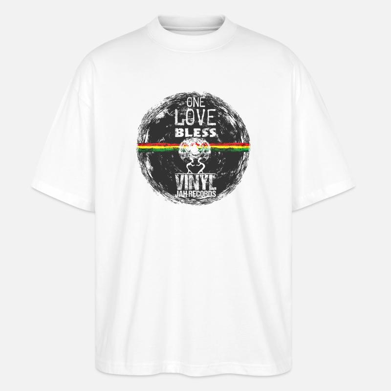 One Love Reggae - Stanley/Stella Oversized Unisex Bio T-Shirt Blaster 2.0 - Weiß