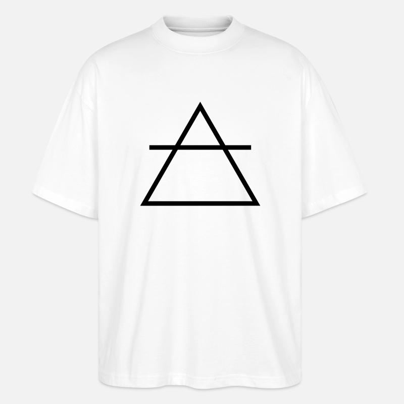 Luft alkymisk symbol monokrom alkymi - Stanley/Stella Oversize Unisex Øko T-shirt Blaster 2.0 - hvid
