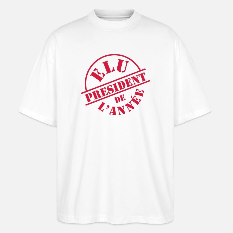 Bundespräsident - Stanley/Stella Oversized Unisex Bio T-Shirt Blaster 2.0 - Weiß