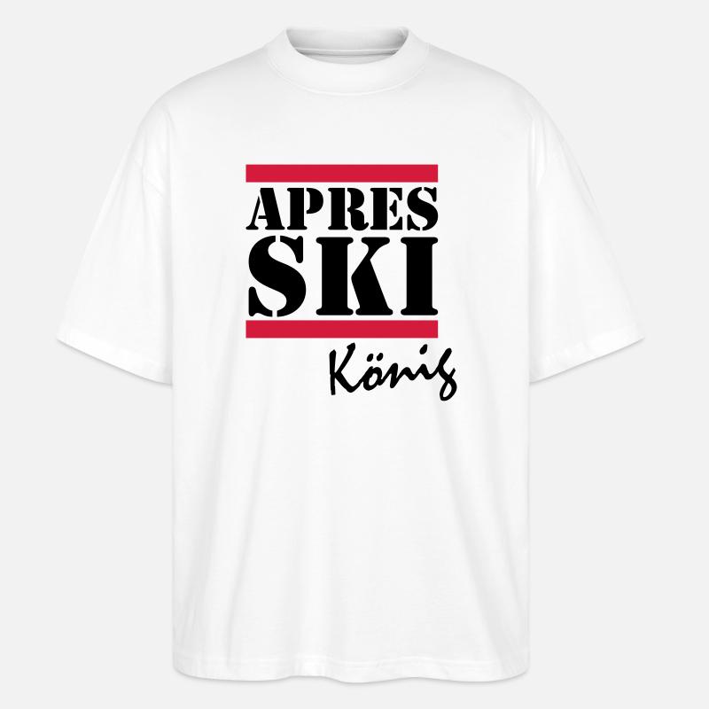 APRES SKI KÖNIG - Stanley/Stella Oversized Unisex Bio T-Shirt Blaster 2.0 - Weiß