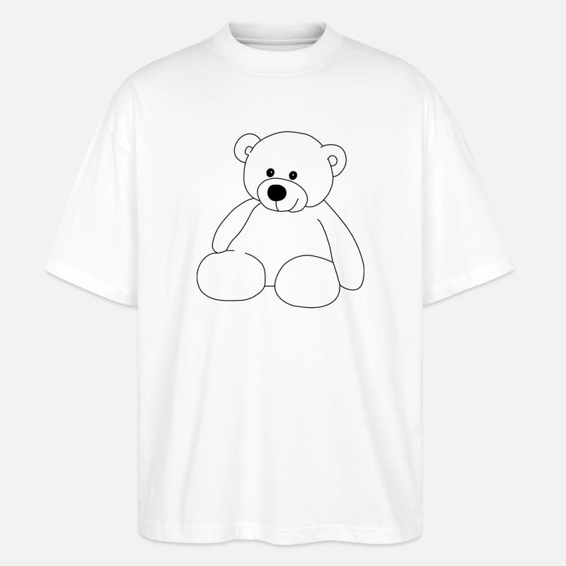 Teddy - Stanley/Stella Oversized Unisex Bio T-Shirt Blaster 2.0 - Weiß