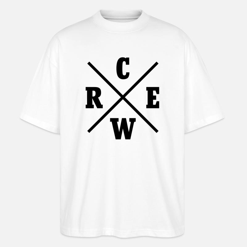 Équipage de croix - T-shirt bio Blaster 2.0 coupe oversize Stanley/Stella Unisexe - blanc