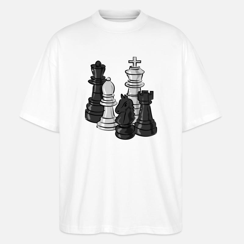 schach figuren sport - Stanley/Stella Oversized Unisex Bio T-Shirt Blaster 2.0 - Weiß