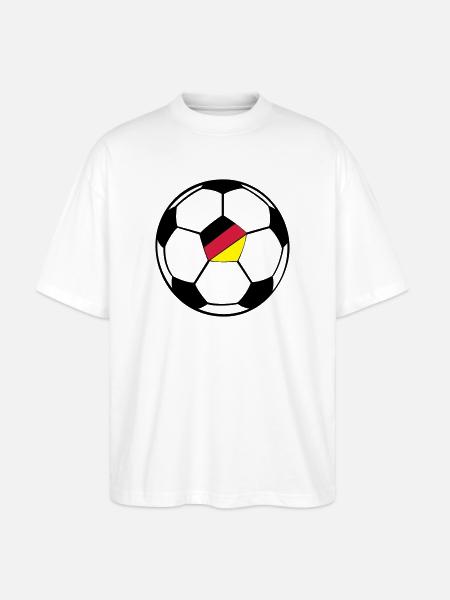fussball deutschland - Stanley/Stella Oversized Unisex Bio T-Shirt Blaster 2.0 - Weiß