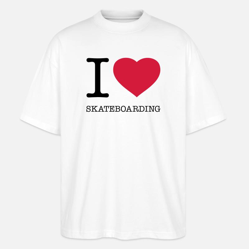 J’ADORE LE SKATEBOARD Skateboard - T-shirt bio Blaster 2.0 coupe oversize Stanley/Stella Unisexe - blanc