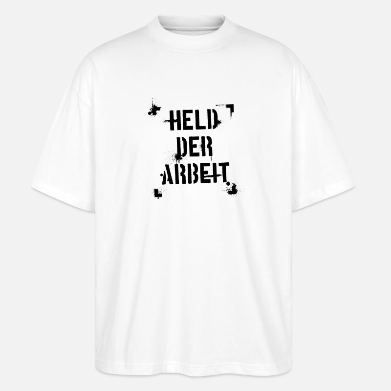Held der Arbeit - schwarz - Stanley/Stella Oversized Unisex Bio T-Shirt Blaster 2.0 - Weiß