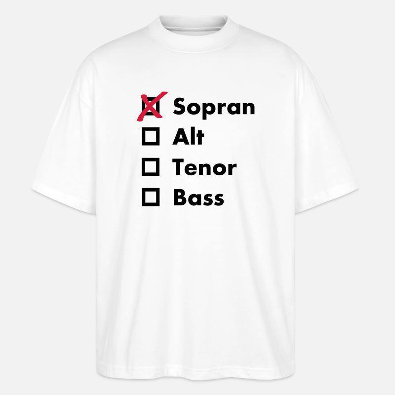 Sopran - Stanley/Stella Oversized Unisex Bio T-Shirt Blaster 2.0 - Weiß