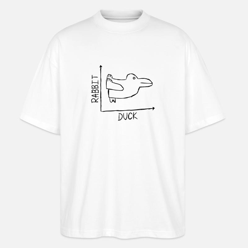 Rabbit Duck - Stanley/Stella Oversized Unisex Bio T-Shirt Blaster 2.0 - Weiß
