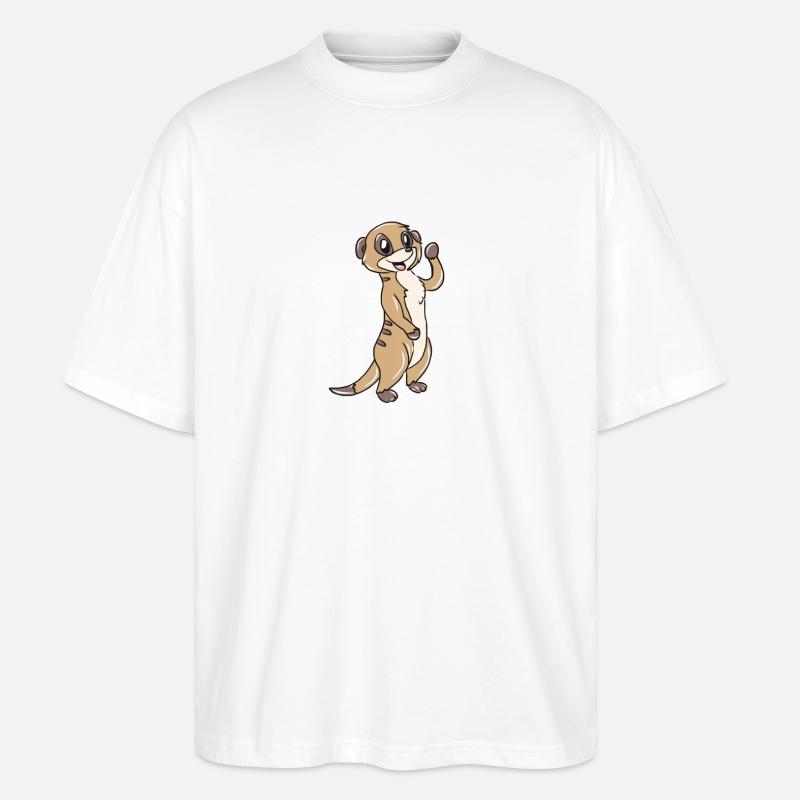 Erdmännchen - Stanley/Stella Oversized Unisex Bio T-Shirt Blaster 2.0 - Weiß