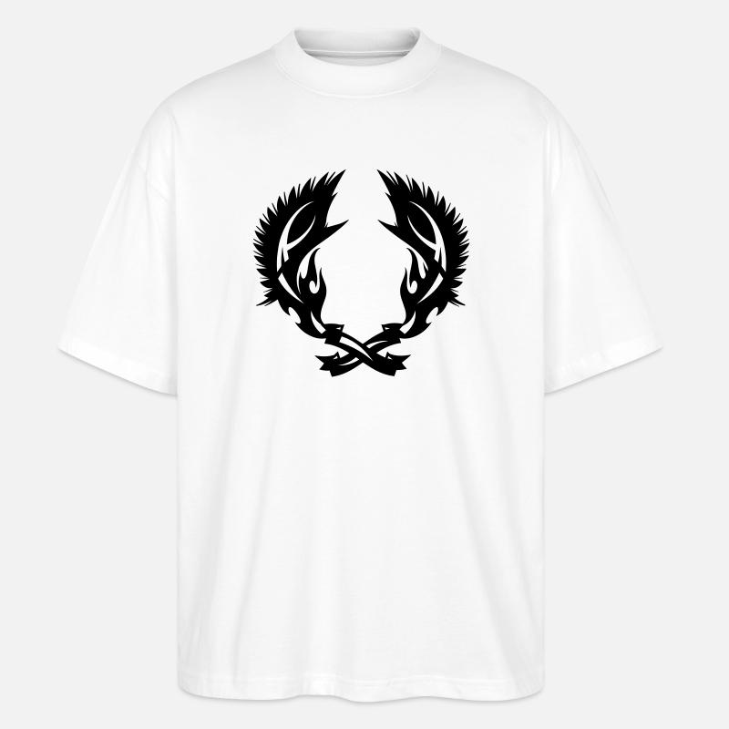 Wing fire emblem - Stanley/Stella Oversized Unisex Organic T-shirt Blaster 2.0 - white