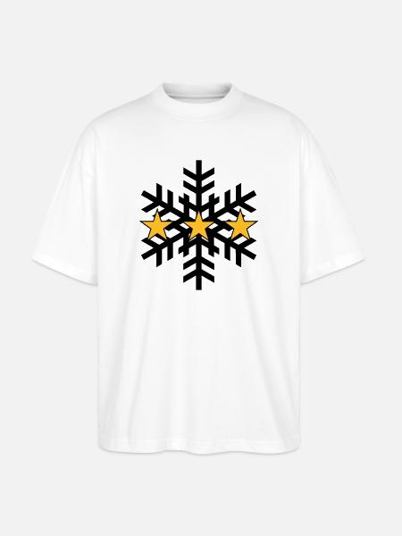Skiing ! - Stanley/Stella Oversized Unisex Bio T-Shirt Blaster 2.0 - Weiß