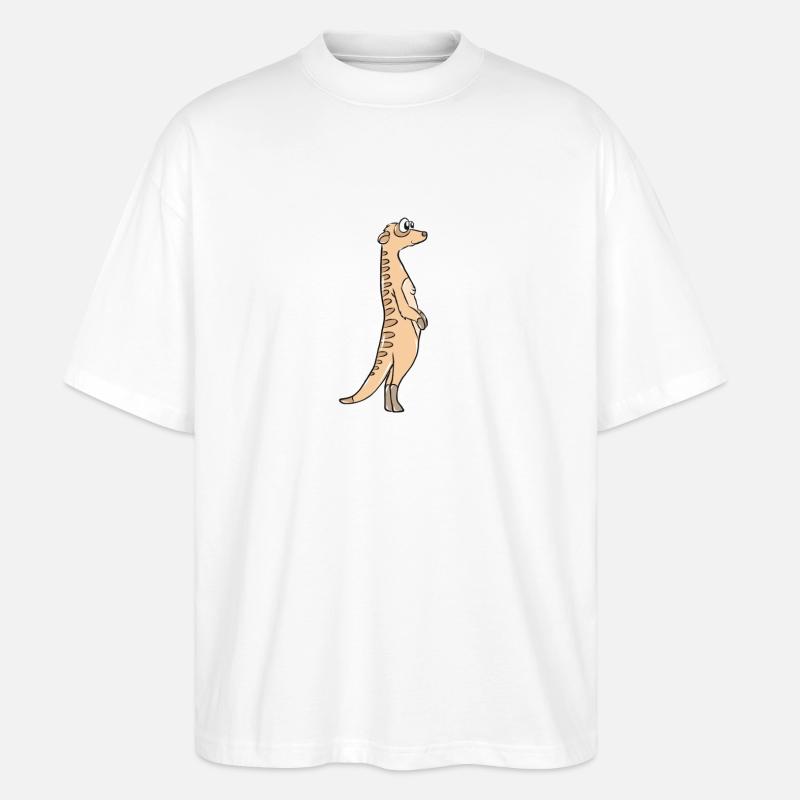 Erdmännchen - Stanley/Stella Oversized Unisex Bio T-Shirt Blaster 2.0 - Weiß