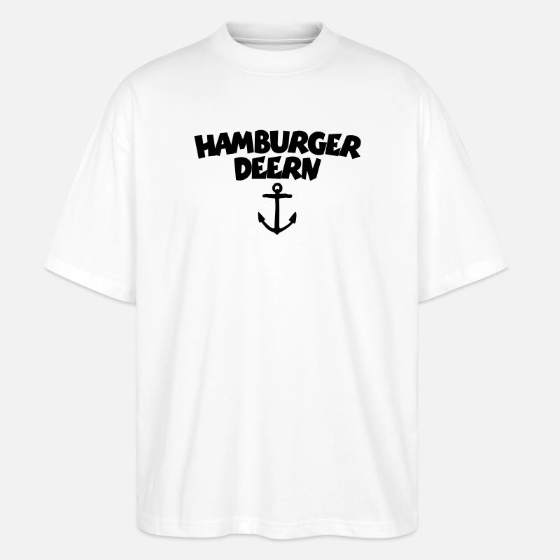 Hamburger Deern - Stanley/Stella Oversized Unisex Bio T-Shirt Blaster 2.0 - Weiß