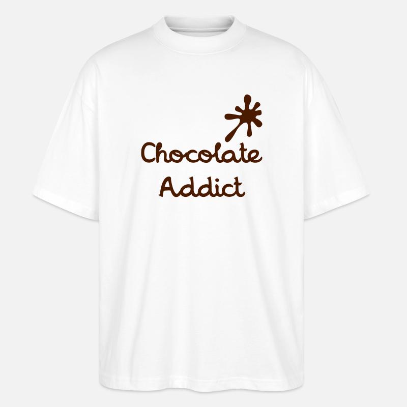 Chocolate Addict - Stanley/Stella Oversized Unisex Bio T-Shirt Blaster 2.0 - Weiß