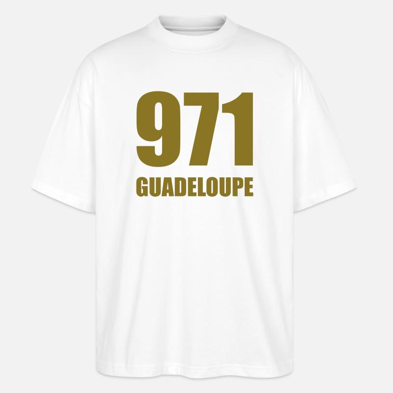 971 Guadeloupe - Stanley/Stella Oversized Unisex Organic T-shirt Blaster 2.0 - white