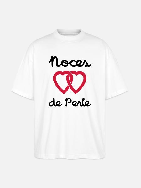 Noces de Perle - T-shirt bio Blaster 2.0 coupe oversize Stanley/Stella Unisexe - blanc