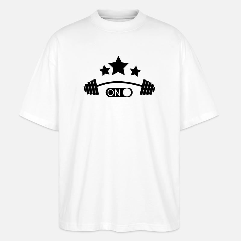 Bizeps - Stanley/Stella Oversized Unisex Bio T-Shirt Blaster 2.0 - Weiß