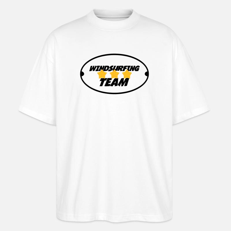 Windsurfing / Windsurfen / Planche à voile - Stanley/Stella Oversized Unisex Bio T-Shirt Blaster 2.0 - Weiß
