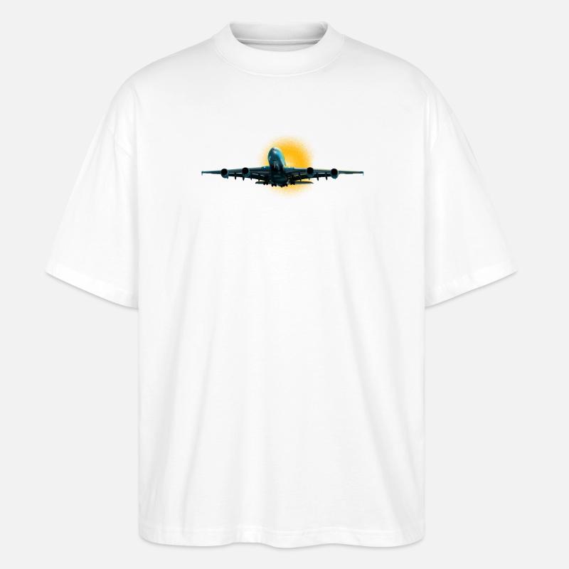 Größte Passagierflugzeug - Stanley/Stella Oversized Unisex Bio T-Shirt Blaster 2.0 - Weiß